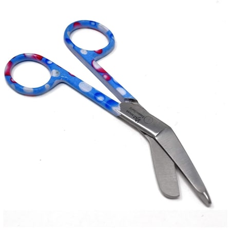 A2Z Scilab Blue & Pink Dew Drops Handle Lister Bandage Scissors 4.5" A2Z-ZR012